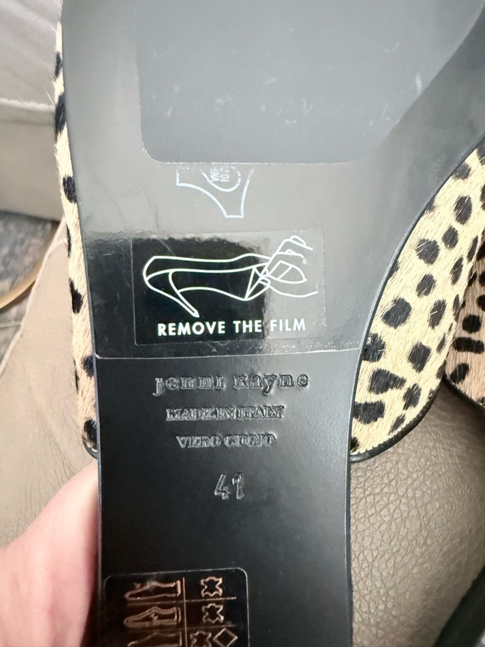 Jenni Kayne Leopard Print Slide Mules - Cream & Black - Picture 4 of 4